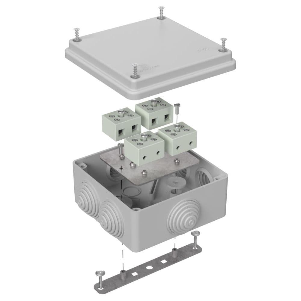 Коробка огнестойкая для о/п 40-0300-FR6.0-8 Е15-Е120 RAL7035 100х100х50 (14 шт/кор)