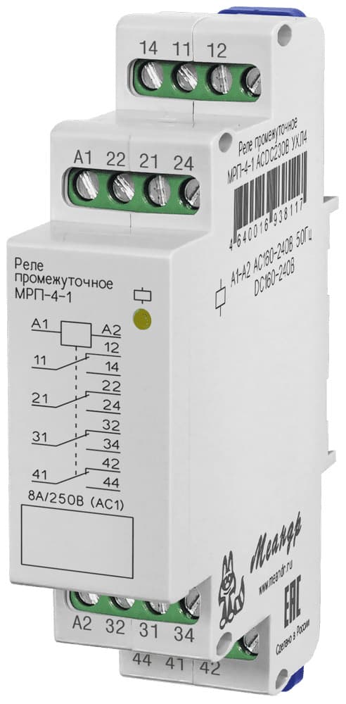 Реле промежуточное МРП-4-1 ACDC110В УХЛ2