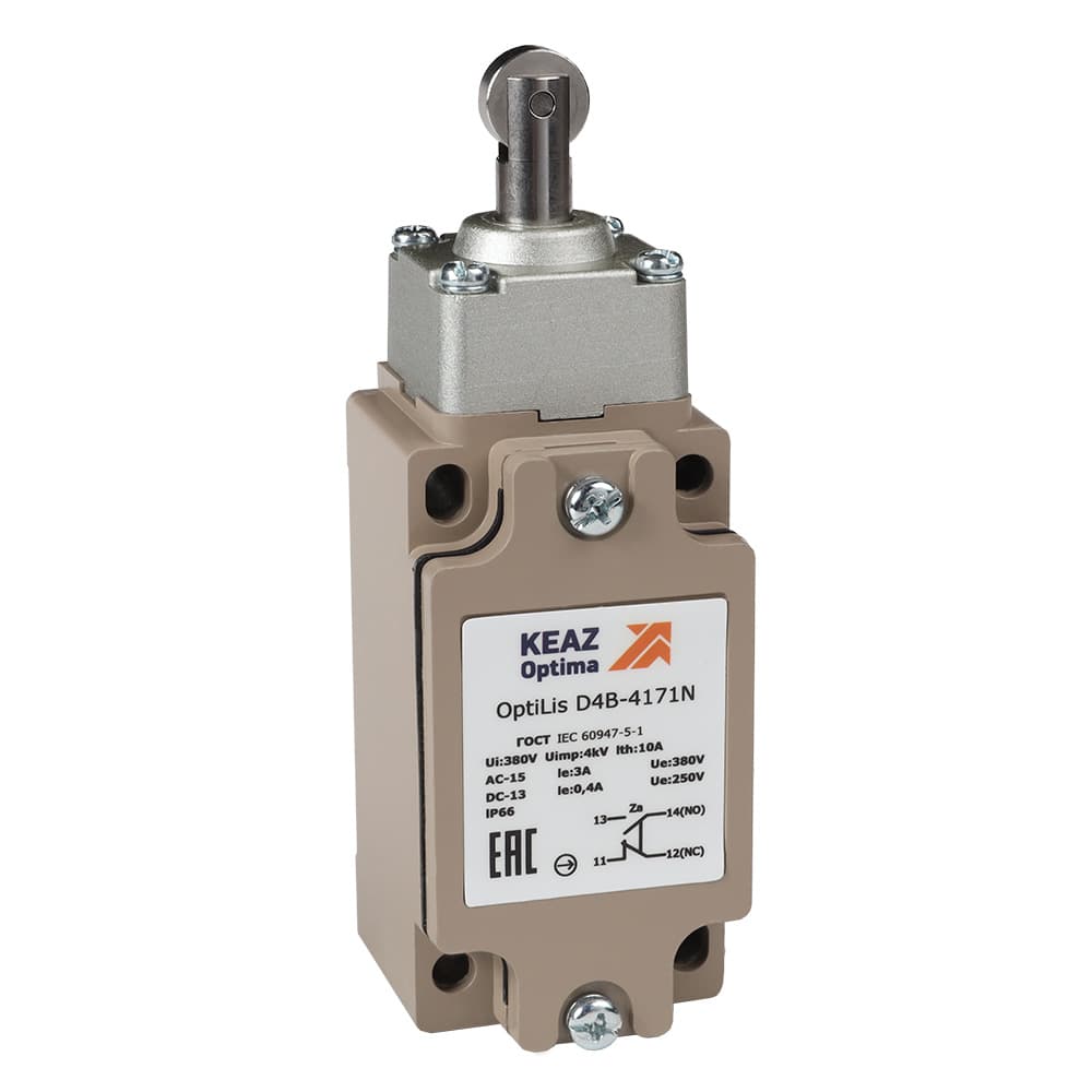 Выключатель концевой OptiLiS D4B-4171N толкатель роликовый металлический XCKJ167H29