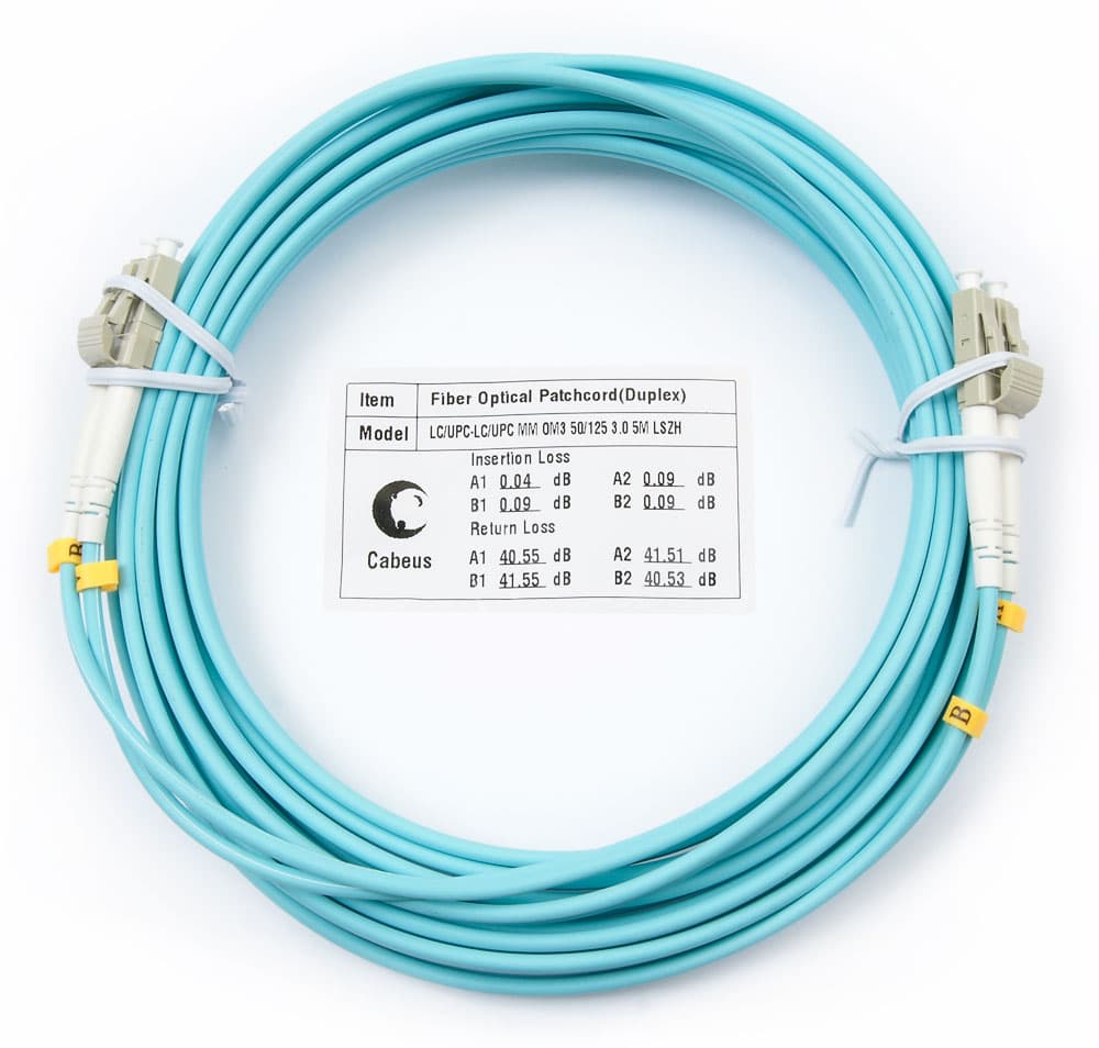 Патч-корд оптический duplex 7м LC-LC 50/125MM OM3 LSZH