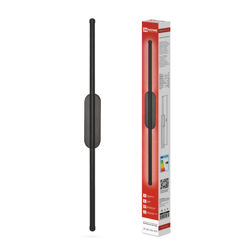 Светильник светодиодный ESTETIKA LUV-60C-40BL 10Вт 230В 4000K 700Лм 600х50x25 черный IN HOME