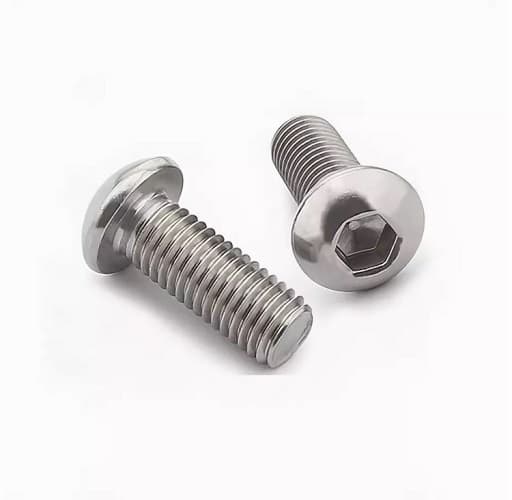 Винт ISO 7380-1 М8х45/45 10.9 ZN с полукруглой головкой и внутренним шестигранником оцинкованный