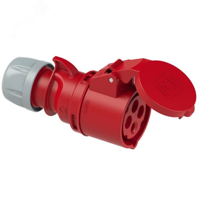 Розетка кабельная 16А/400V/3P+E/IP44, черная