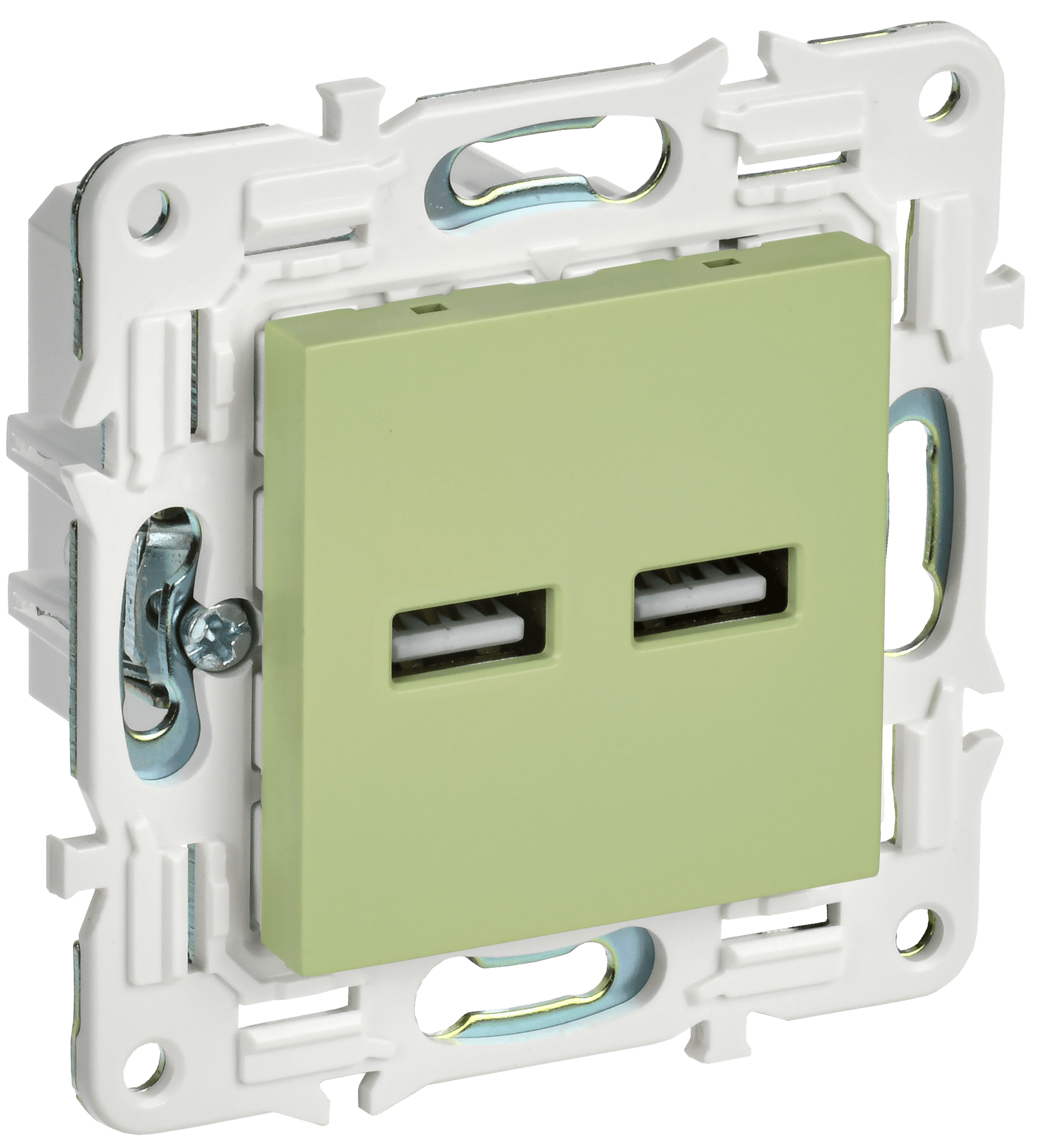 SKANDY Розетка USB A+A 3,1А SK-R15G мятный IEK