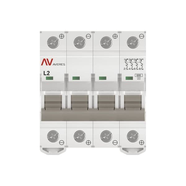 Выключатель автоматический AV-6 DC 4P 2A (L) 6kA AVERES