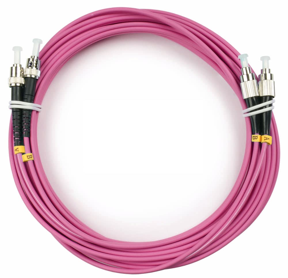 Патч-корд оптический duplex 7м FC-ST 50/125MM OM4 LSZH