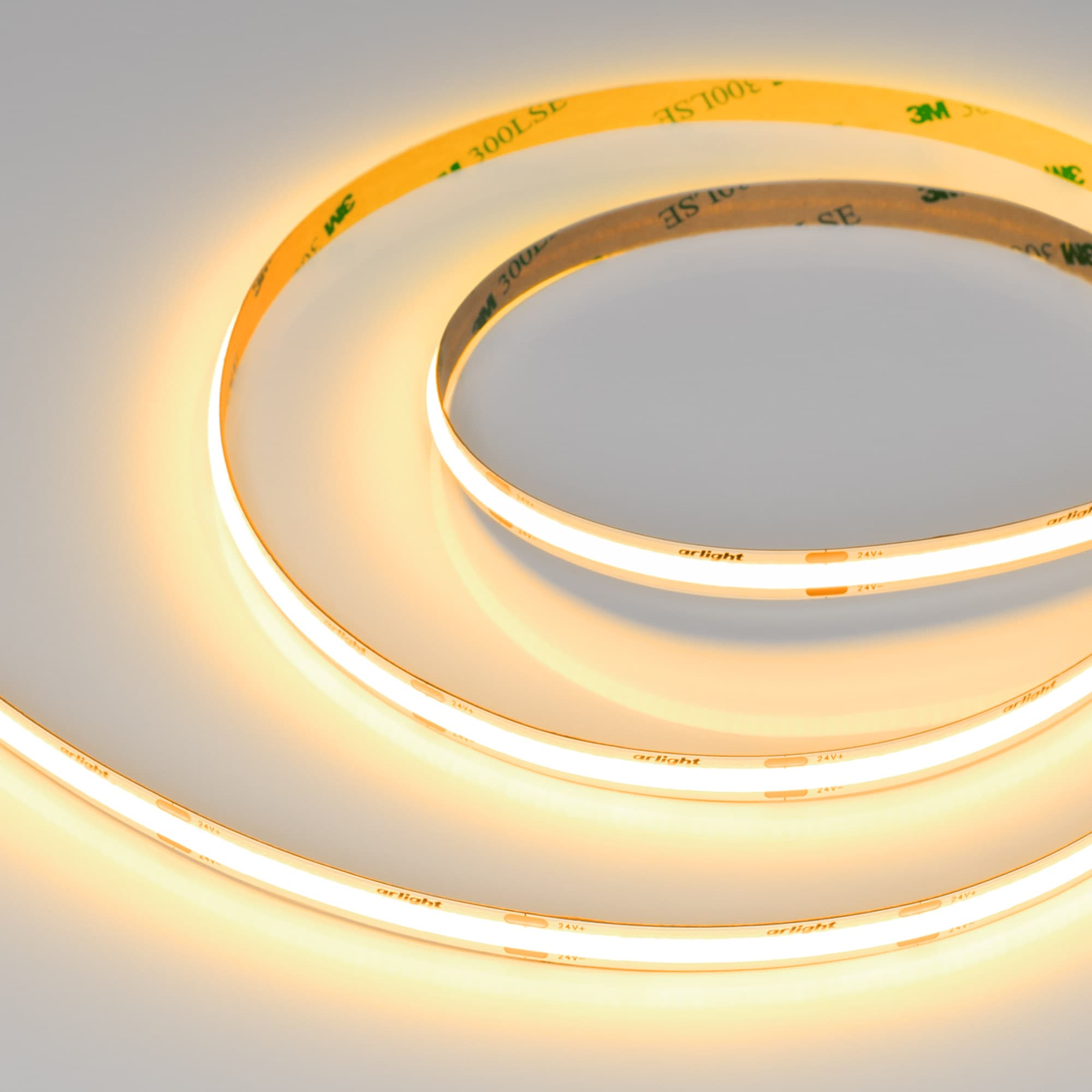 Лента светодиодная 8 Вт/м 24В IP20 Золотой 480LED/м COB-X480-8mm CSP 5 м