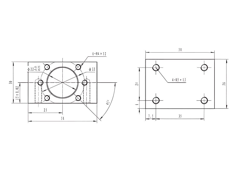 Держатель для гайки ШВП DSG1204 TECHNIX