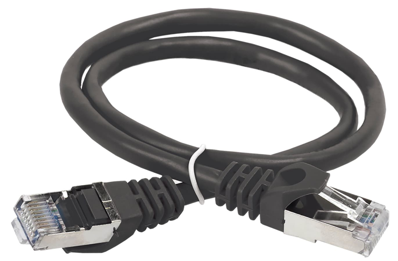 Патч-корд категория 5е FTP 0.5м PVC черный