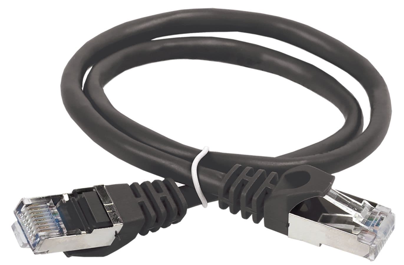 Патч-корд категория 5е FTP 0.5м PVC черный