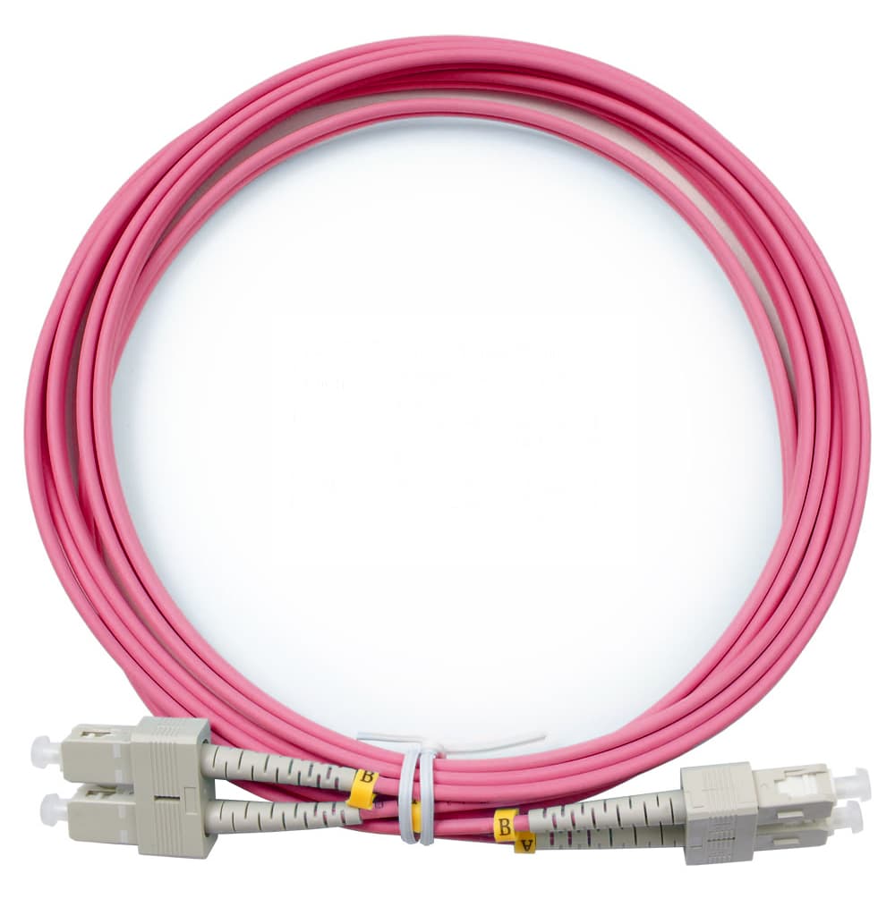 Патч-корд оптический duplex 3м SC-SC 50/125MM OM4 LSZH