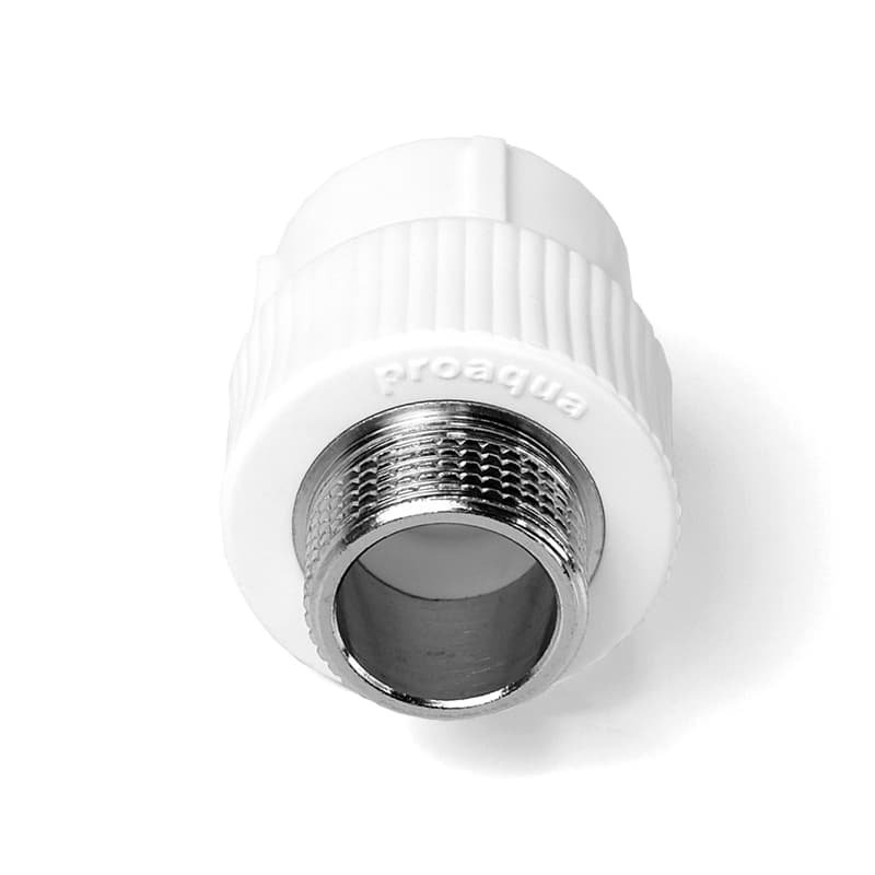 Муфта комбинированная 20x1/2' НР полипропиленовая PPR белый