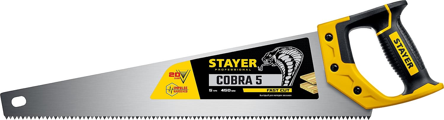 Ножовка по дереву Cobra 5 450 мм