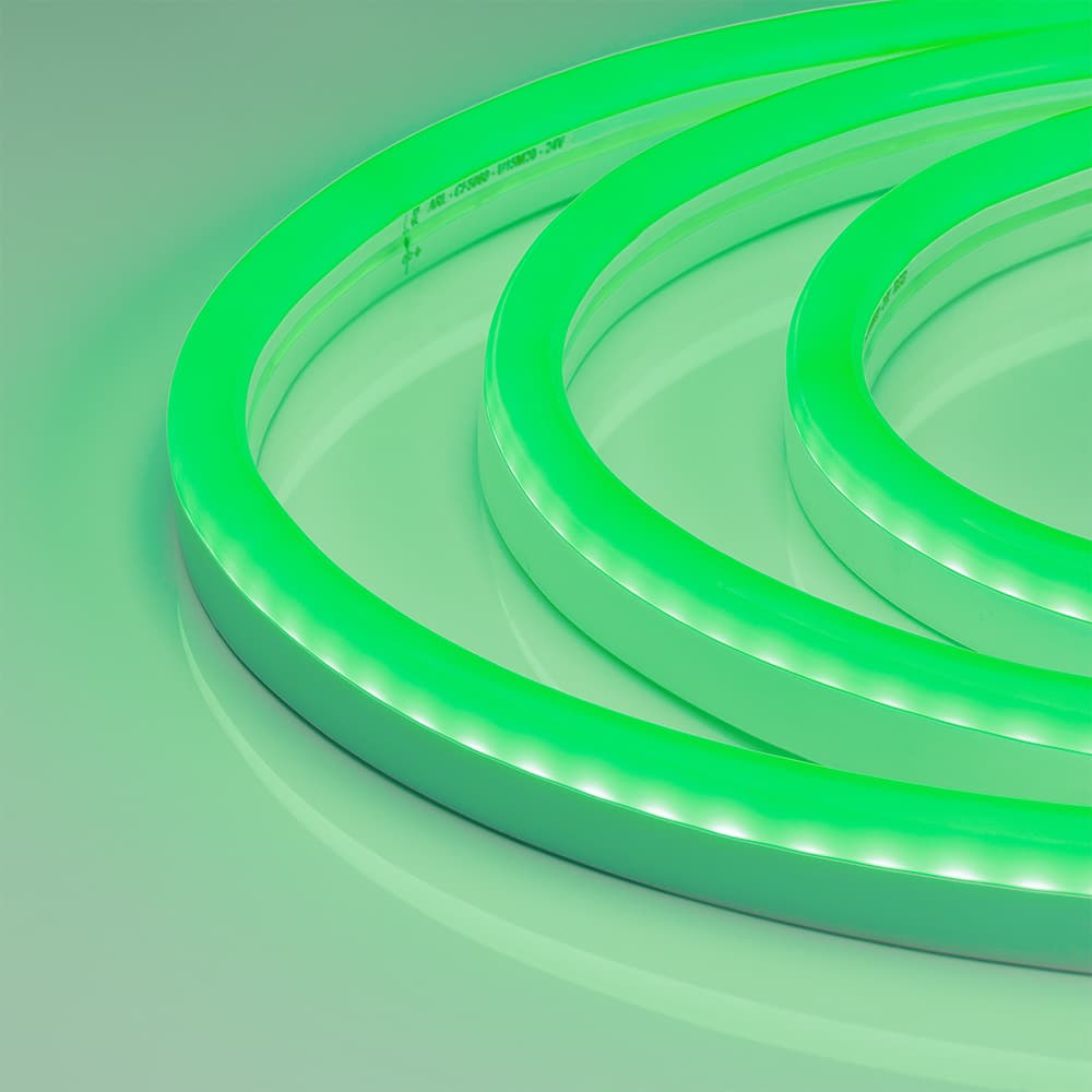 Неон гибкий ARL-NEON-2615GH-SIDE 24V Green ARL, 8 Вт/м, IP65