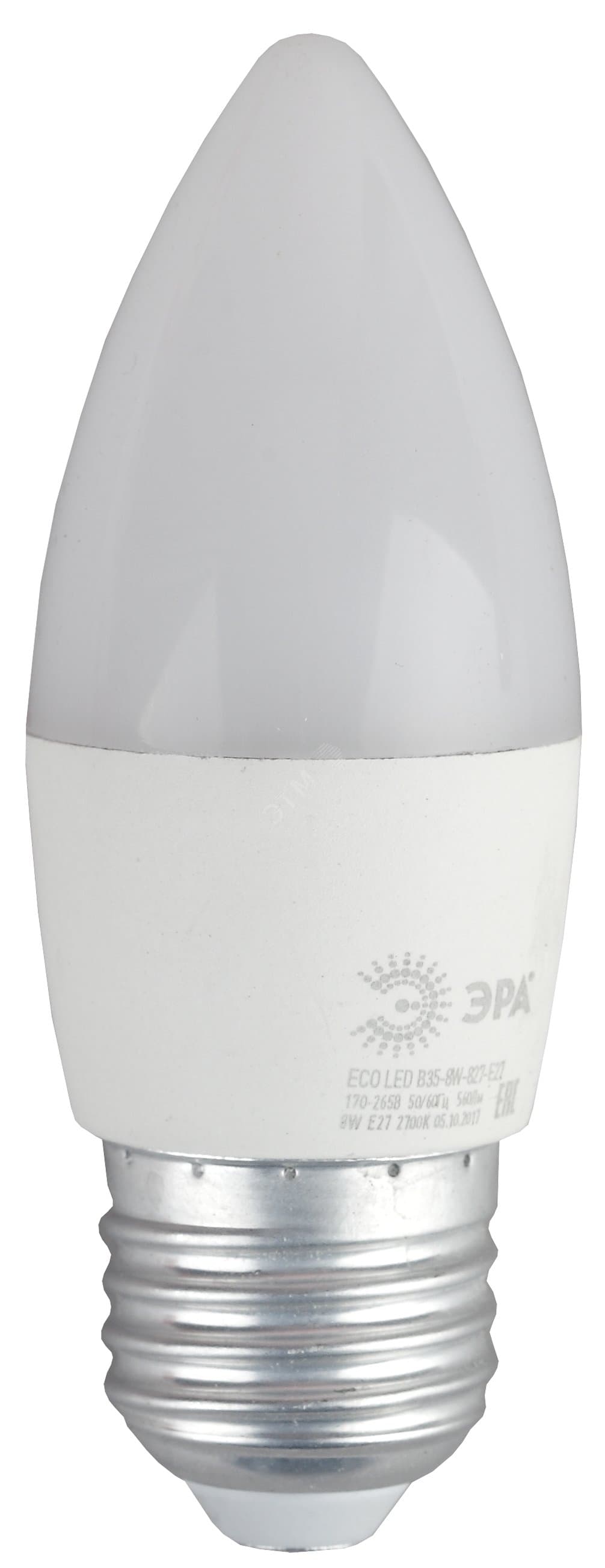 Лампа светодиодная LED 8 Вт 640Лм 2700К свеча теплый E27 220-240В ECO LED B35-8W-827-E27 Red Line