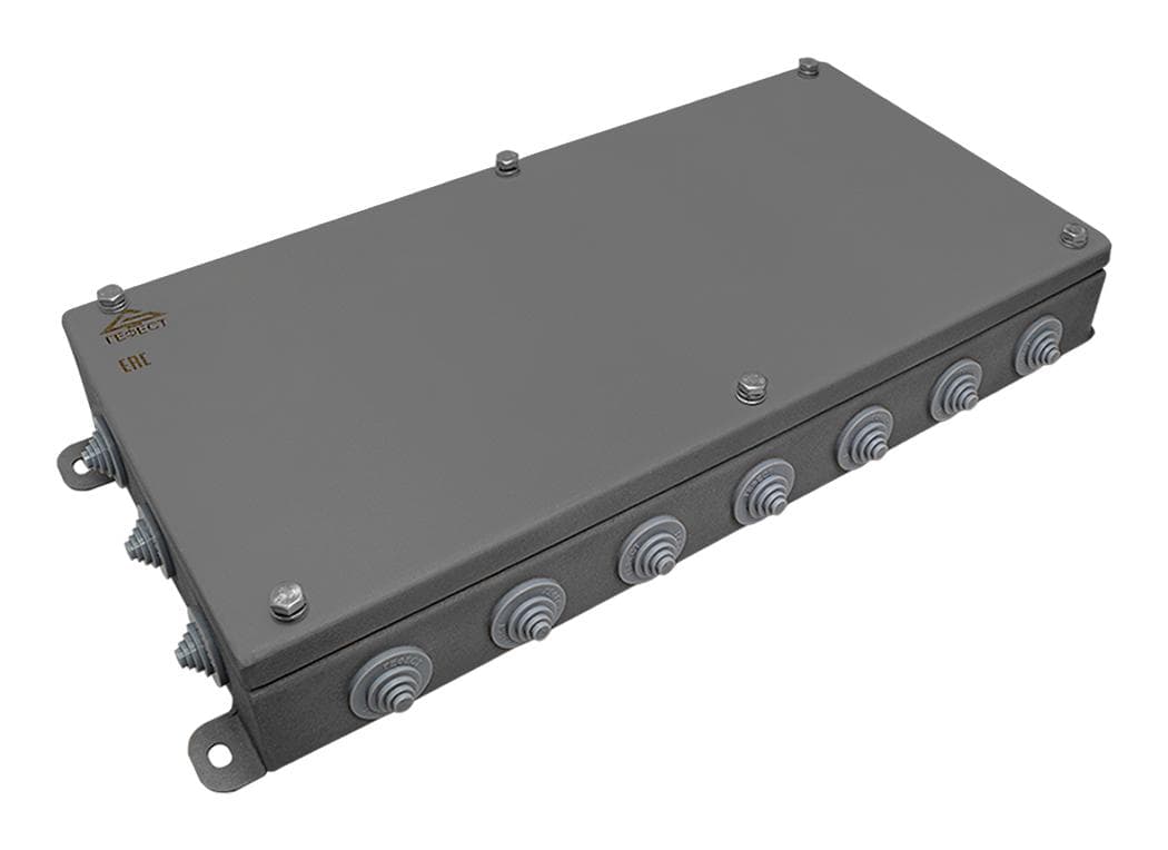 Коробка монтажная огнестойкая КМ-О (64к)-IP55     2040нерж 20 вводов ТУ 3449-005-70631050-2009