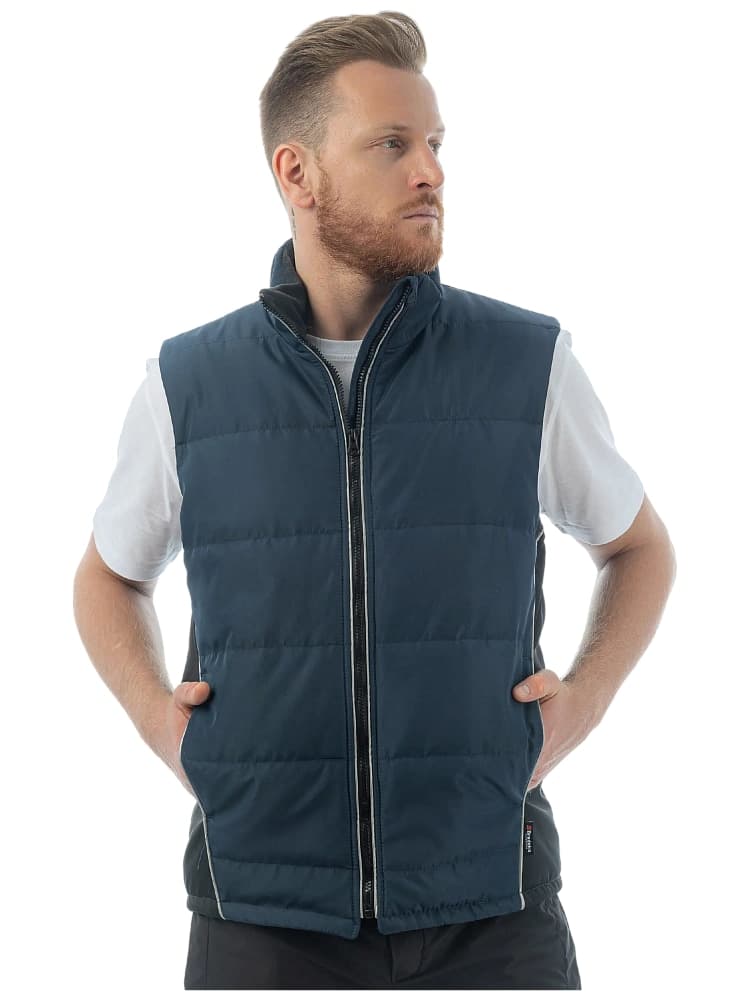 Жилет утепленный Brodeks KW101, синий/черный (2XL)
