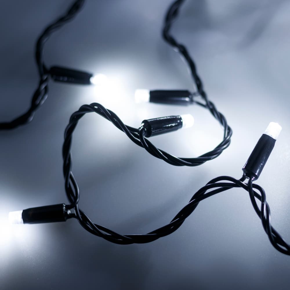 Гирлянда светодиодная декоративная ARD-STRING-CLASSIC-10000-BLACK-100LED-STD WHITE 230V, 7W ARDCL, IP65