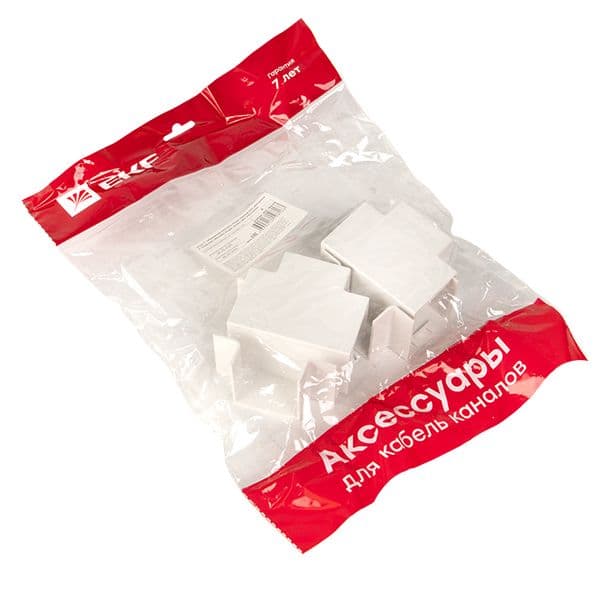 Угол T-образный (40х40) (4 шт) Plast Белый