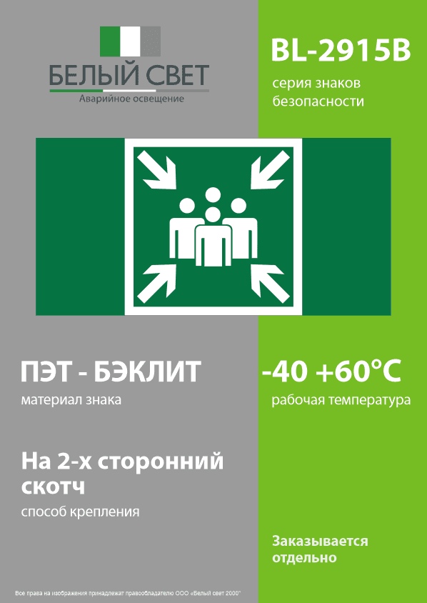 Знак безопасности BL-2915B.E21''Пункт (место) сбора''