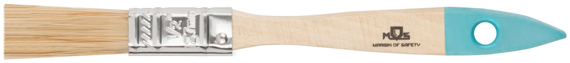 Кисть флейцевая, натур. cветлая щетина, деревянная ручка 1/2'' (13 мм)