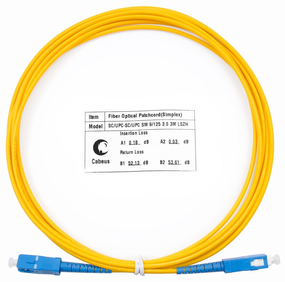 Патч-корд оптический simplex 3м SC-SC 9/125 sm LSZH