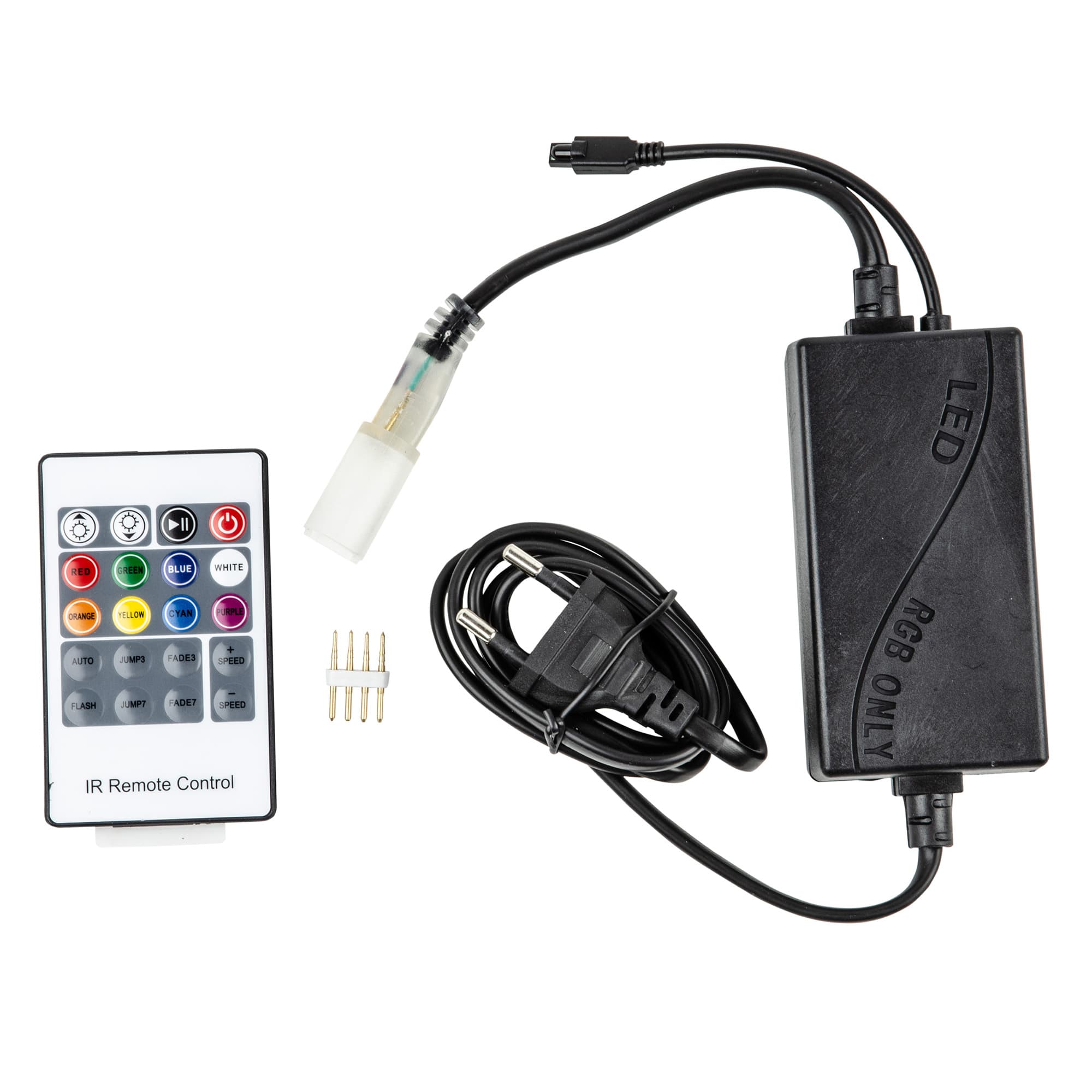 Контроллер для управления светодиодными ULC-N22-RGB NEON BLACK лентами 220В, с пультом ДУ, черный
