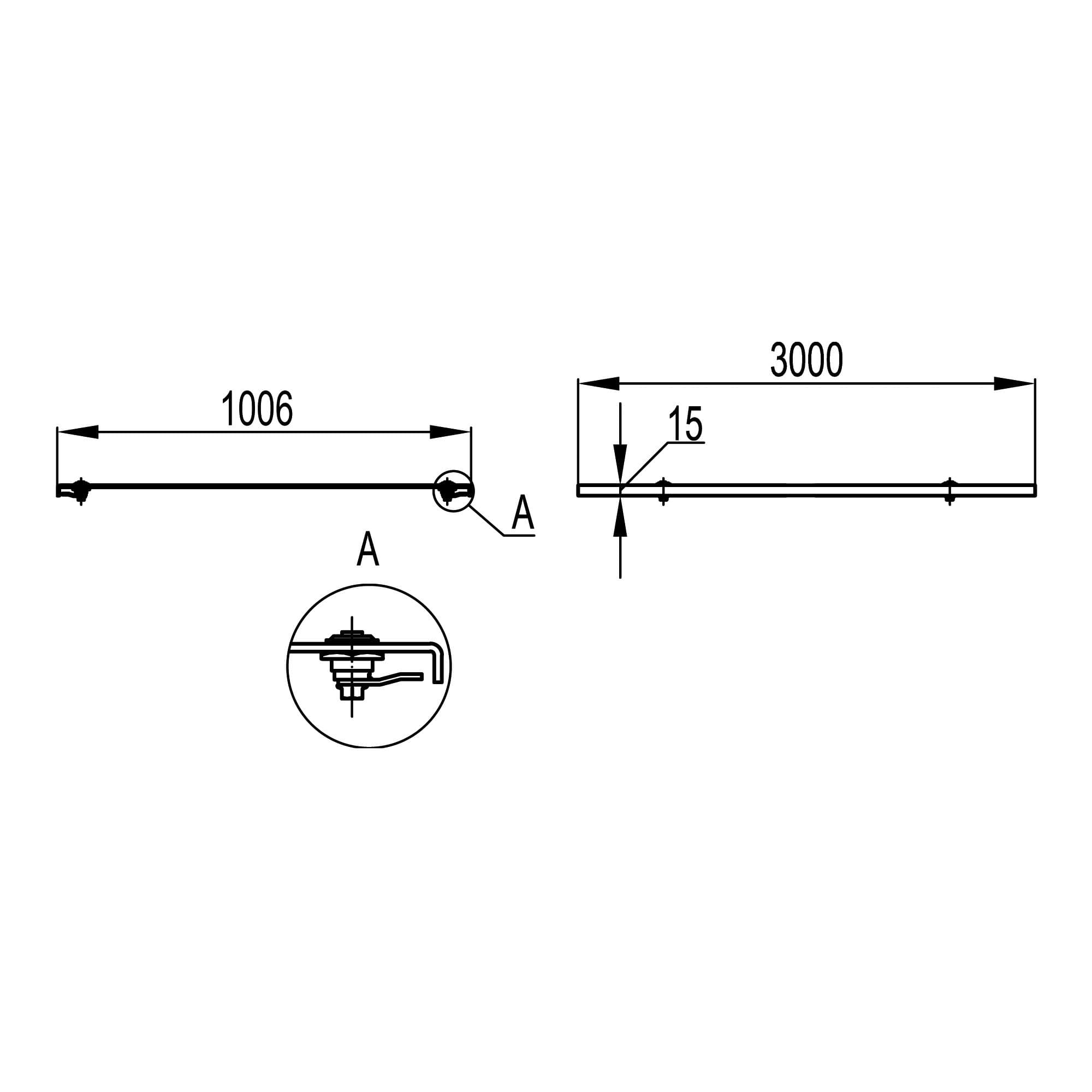 Крышка с фиксаторами 1000 L=3м