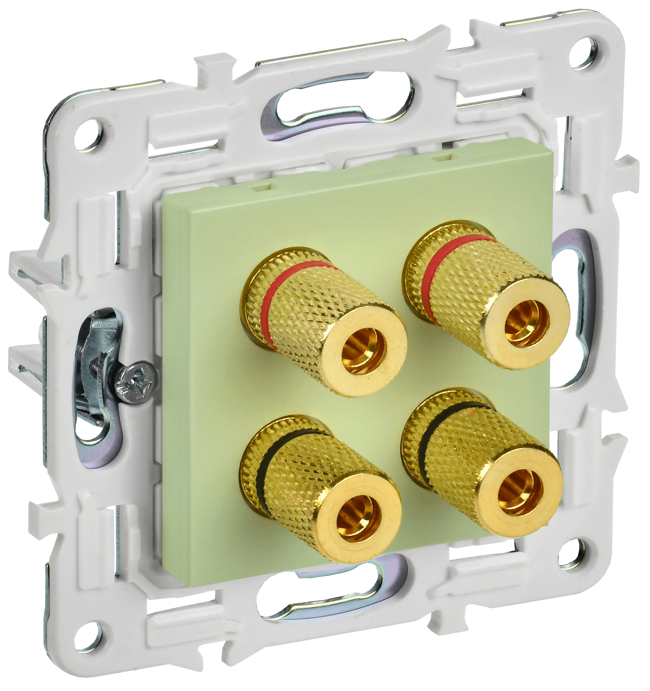 SKANDY Аудиорозетка 4-местная SK-A01G мятный IEK