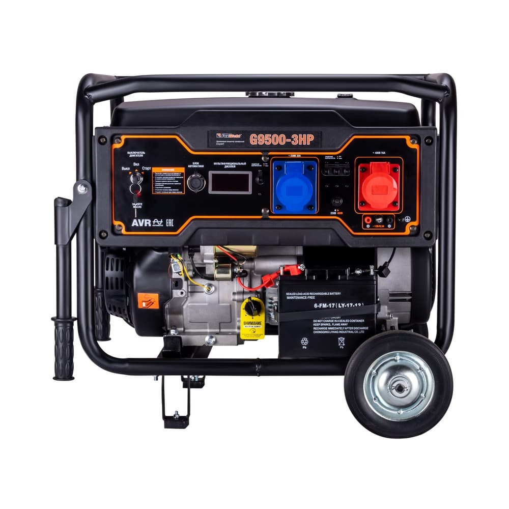 Генератор бензиновый G9500-3 HP 8,0 кВт 220V/380V