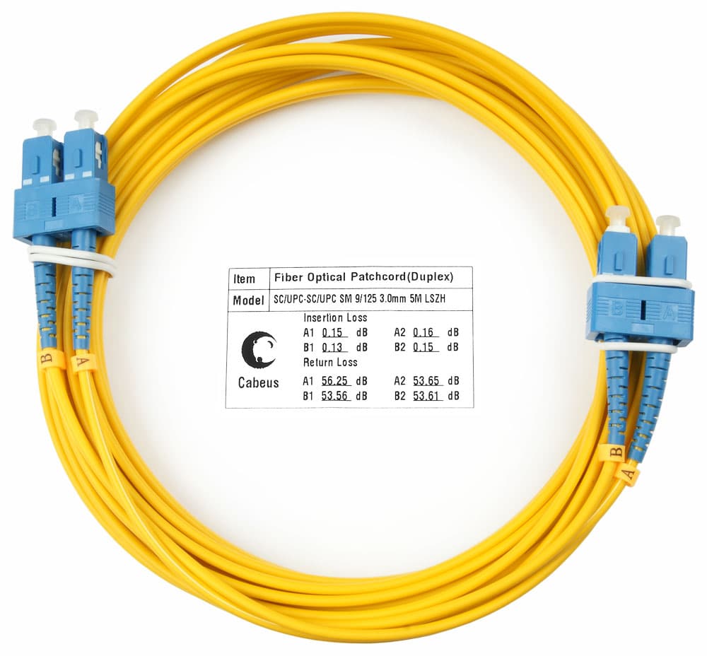 Патч-корд оптический duplex 7м SC-SC 9/125 sm LSZH