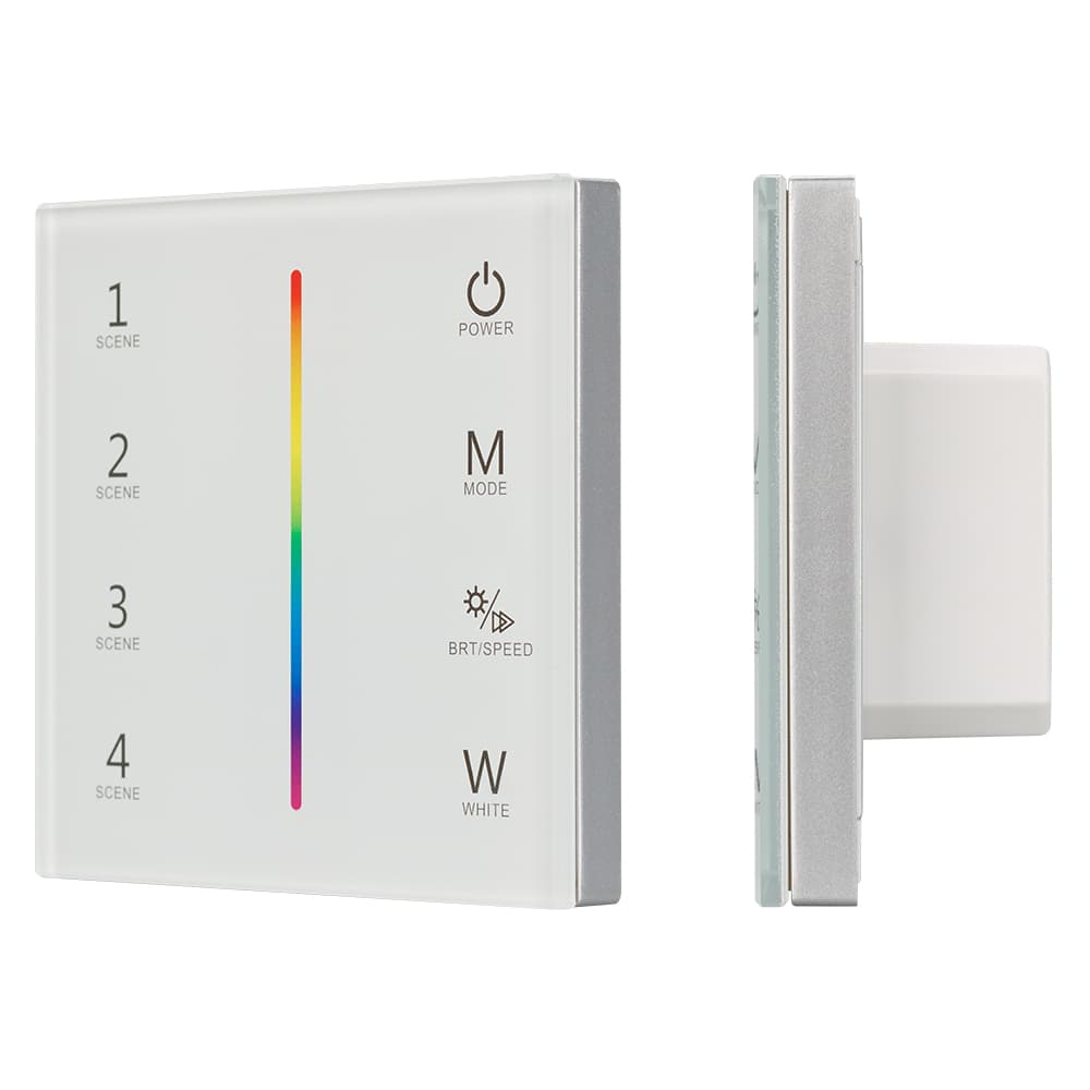 Панель Sens SMART-P22-RGBW White 12-24V, 4x3A, 2.4G ARL, IP20 пластик, 5 лет