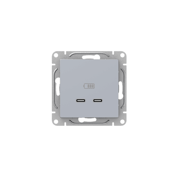 Эпика Механизм розетки USB-C - 2шт алюминий EKF