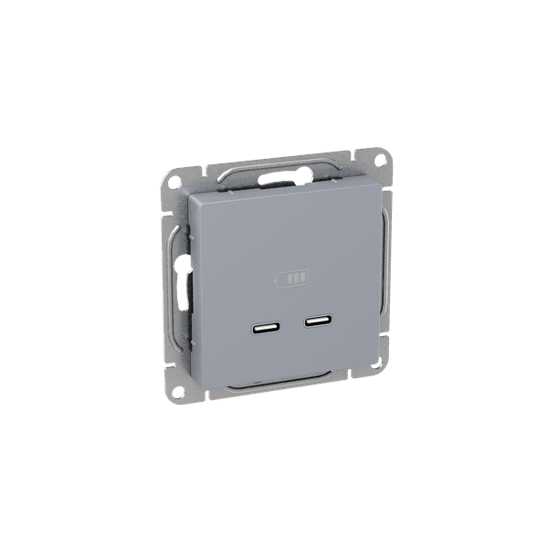 Эпика Механизм розетки USB-C - 2шт алюминий EKF