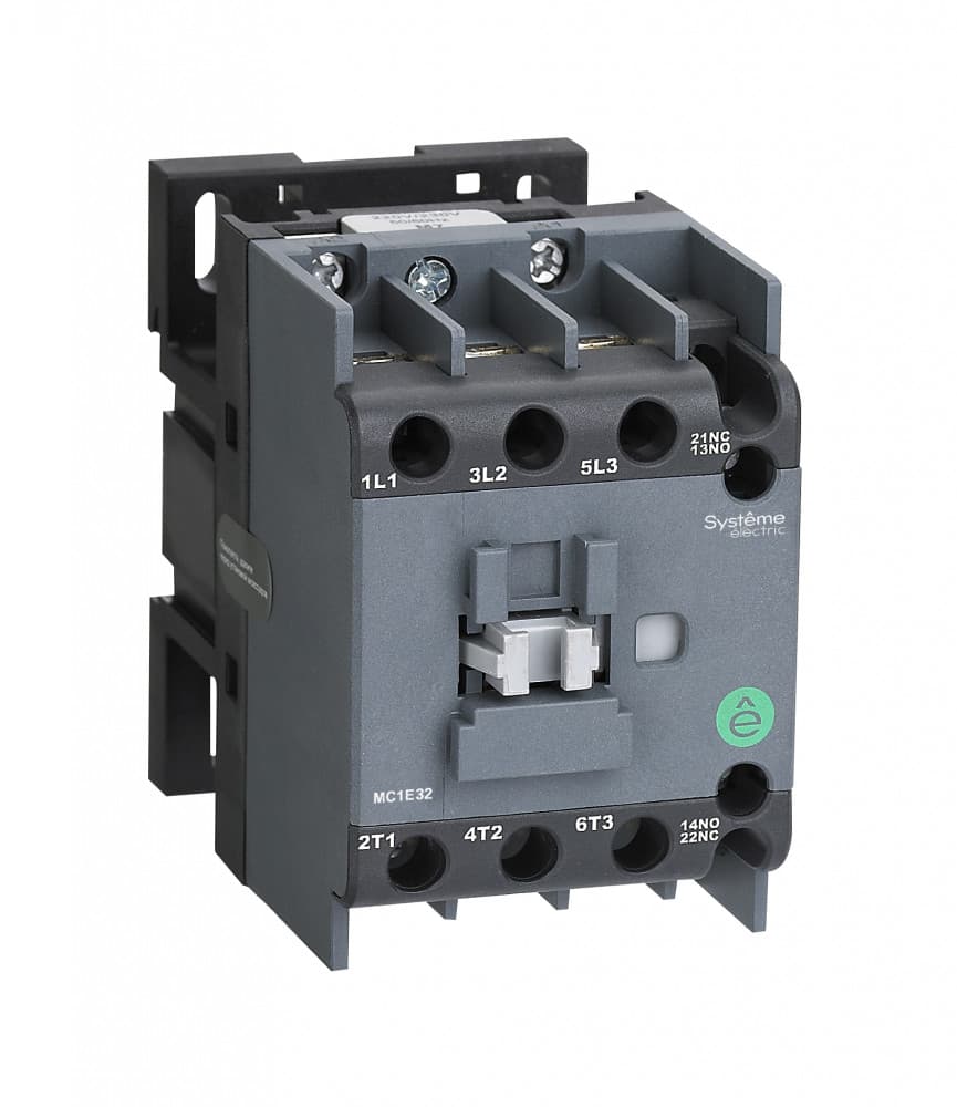 КОНТАКТОР MC1E 3P 32A НО+НЗ 24V 50/60ГЦ (LC1E3210B5)
