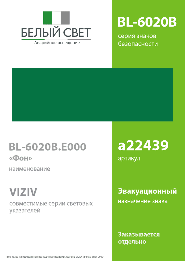 Знак безопасности BL-6020B.E000''Фон''