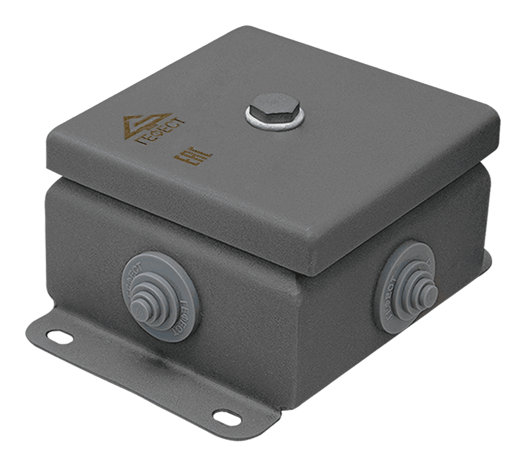 Коробка монтажная КМ IP55-1010 (без DIN рейки), корпус из нержавеющей стали, количество вводов 4