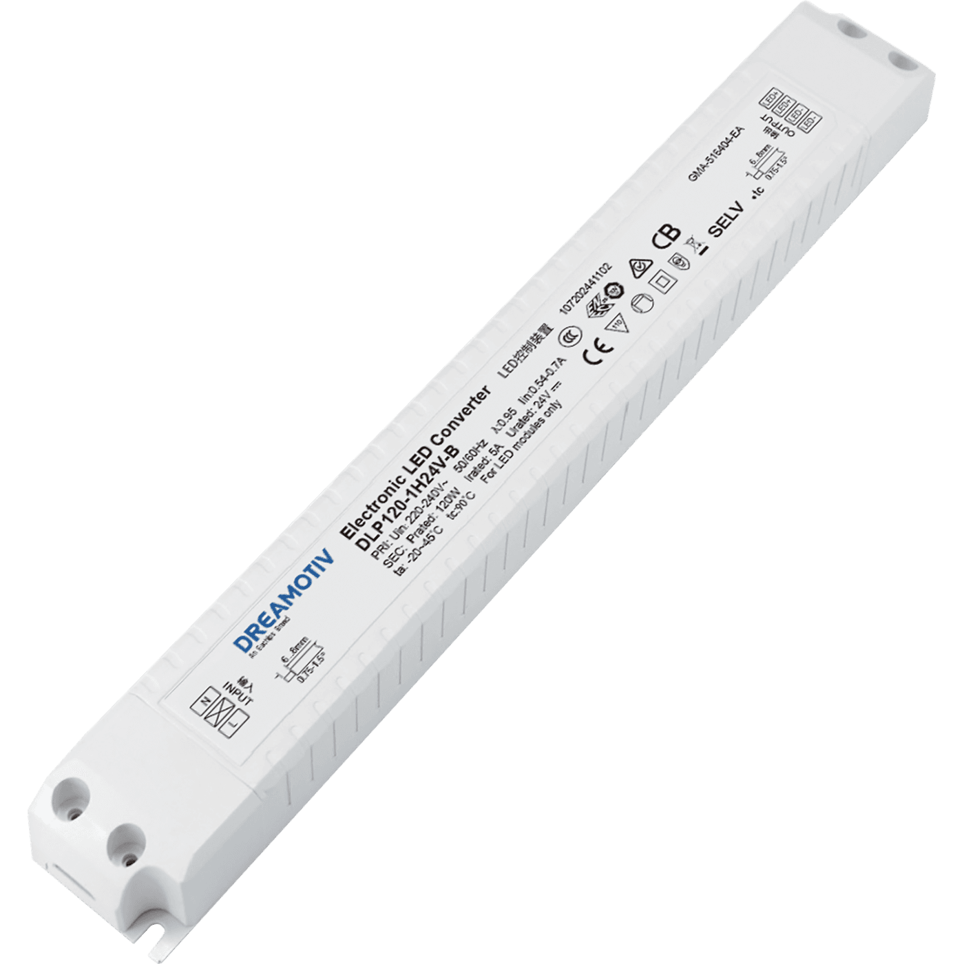 Драйвер LED CV 120Вт--24В-IP20 (EUCHIPS DLP120-1H24V) ГП
