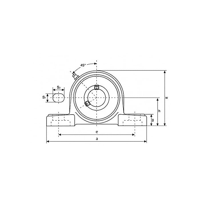 Подшипниковый узел UCP207 ISKRA