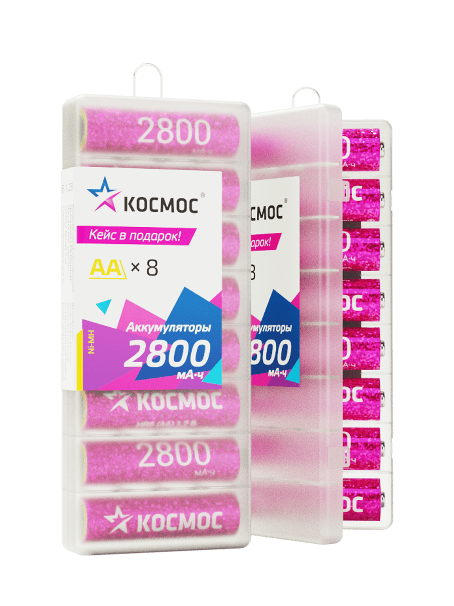 Аккумулятор R6 (АА) 2800mAh Ni-Mh 8 шт в боксе