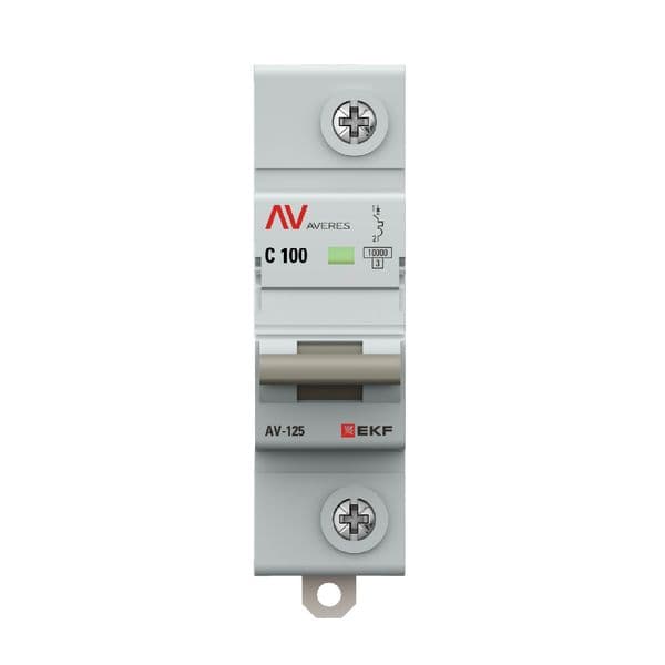 Выключатель автоматический AV-125 1P 100A (D) 10kA AVERES