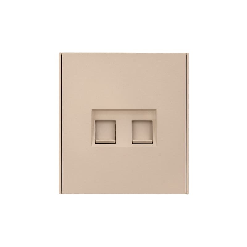 Розетка STRONG двойная компьютерная RJ45+RJ45 категория 6 шелк