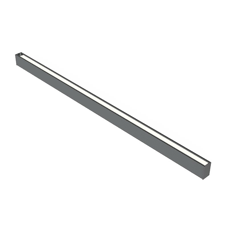 Светильник светодиодный X-line 2 м 62 Вт Up&Down одиночный подвесной 1995x63x100 мм IP40 RAL7045 серый муар Tunable White (3000-6500K) с рассеивателем PRISM с декоративным проводом 2 м и комплектом подвесов 2 м диммируемый по протоколу DALI