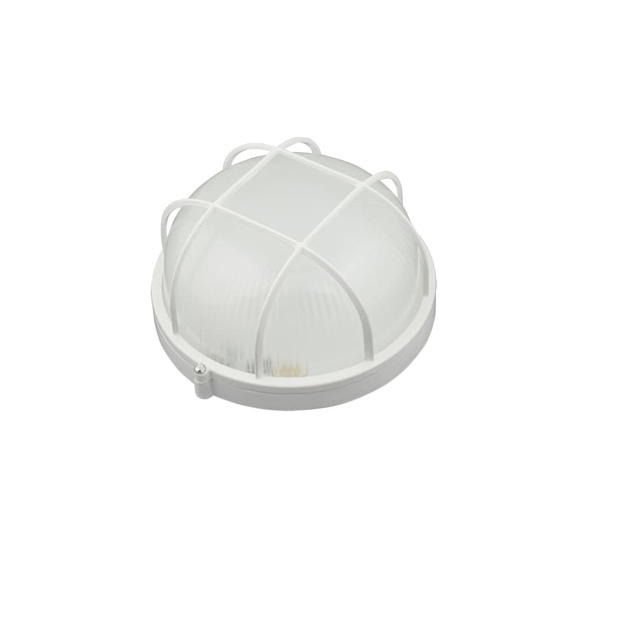 Светильник влагозащищенный под лампу Е27 UWL-R02 100W/E27 IP54 WHITE Kруг/Решетка