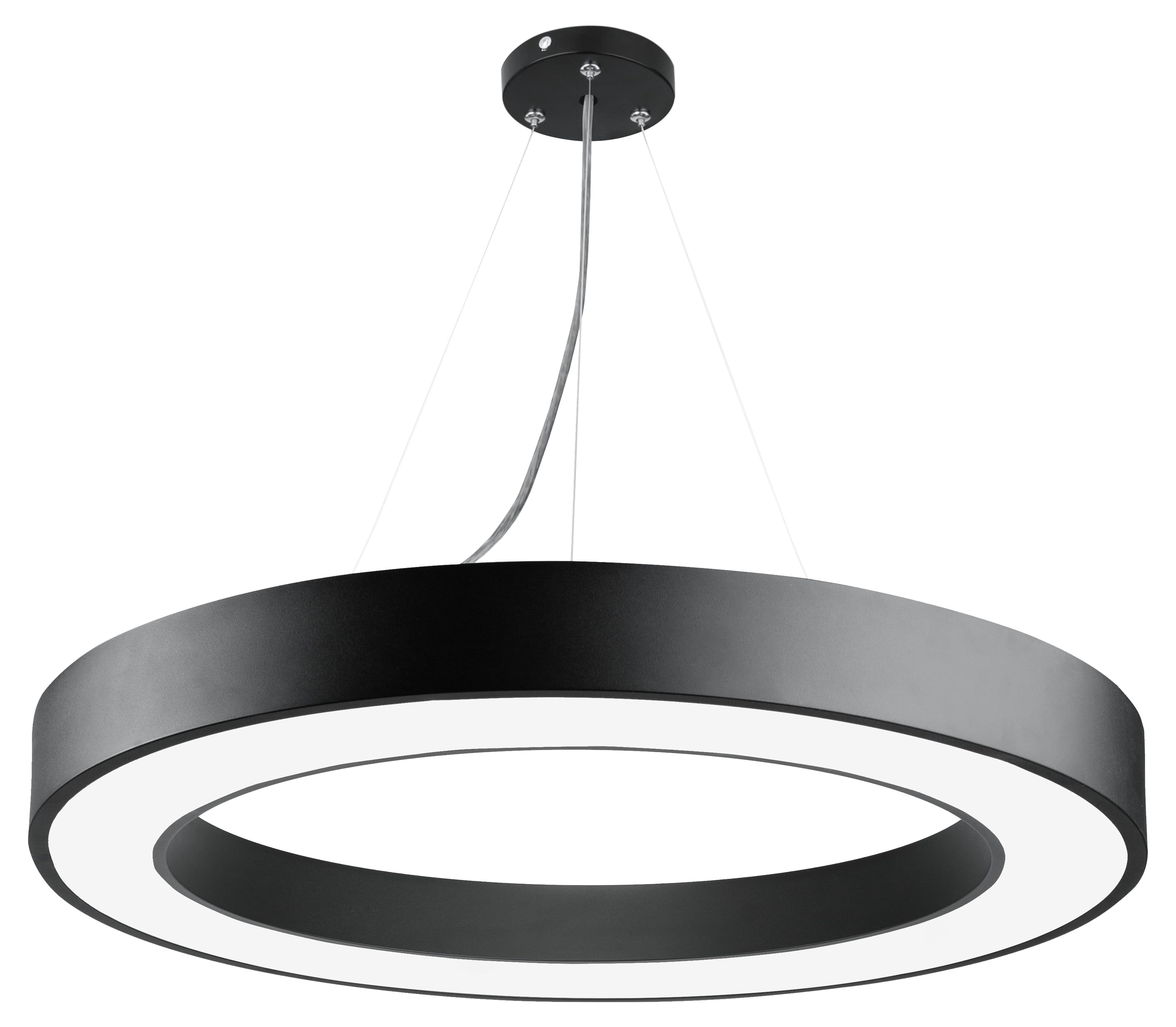 Светильник подвесной светодиодный 56Вт 4200Лм 4000К IP40 800х80 черный Geometria Ring SPO-134-B-40K-056 драйвер внутри