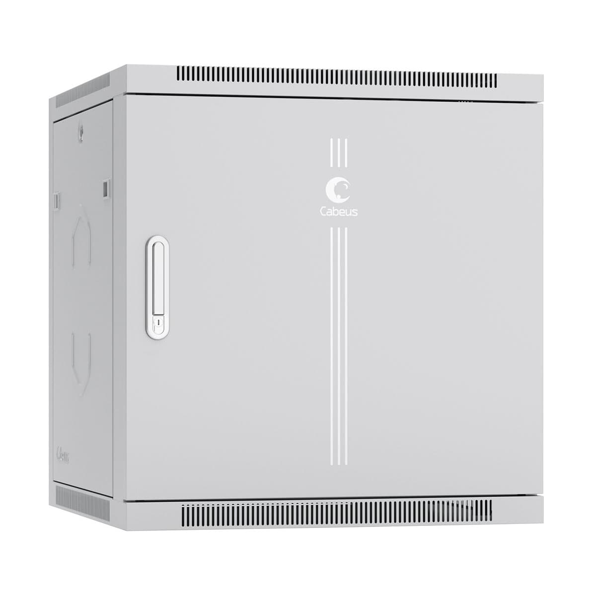 Шкаф телекоммуникационный настенный разобранный 19дюйм 12U 600x600x635mm (ШхГхВ) дверь металл, цвет серый (RAL 7035)