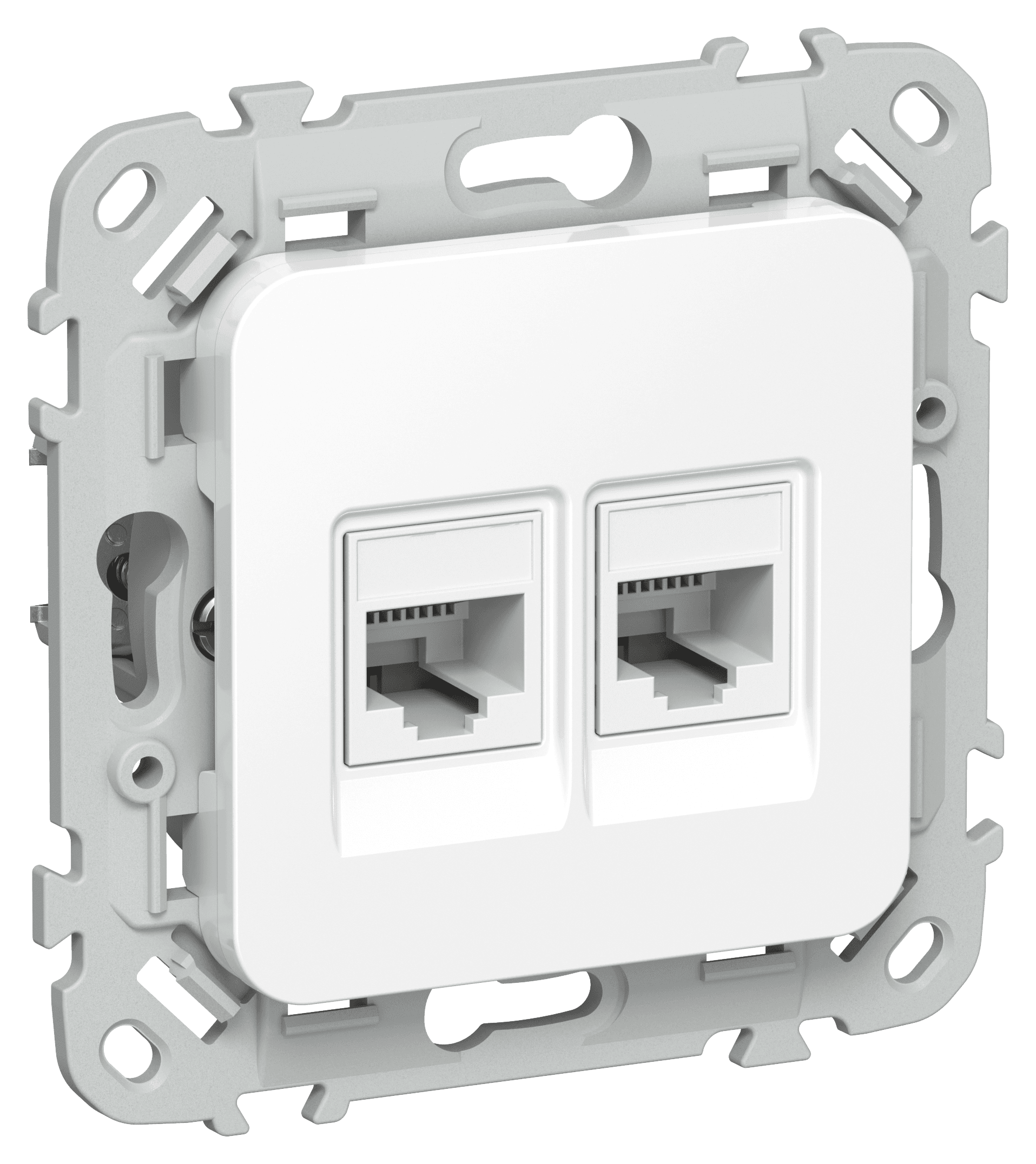 FLITE Розетка 2-местная компьютерная RJ45 категория 6 UTP РК6-2-0-ФлБ белый IEK