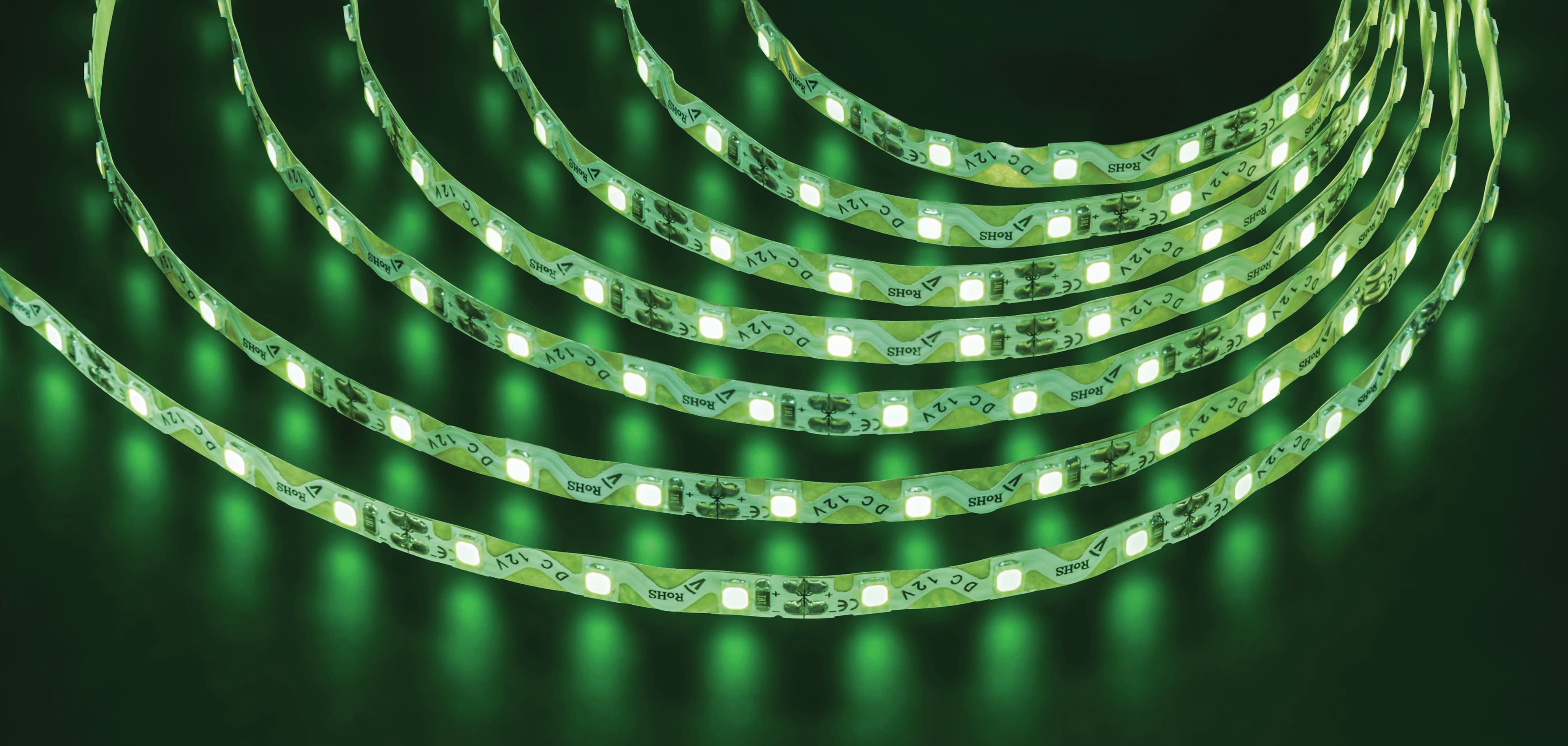 Лента светодиодная 6Вт/м 12В зеленый IP20 72LED/м NLS-2835 5м