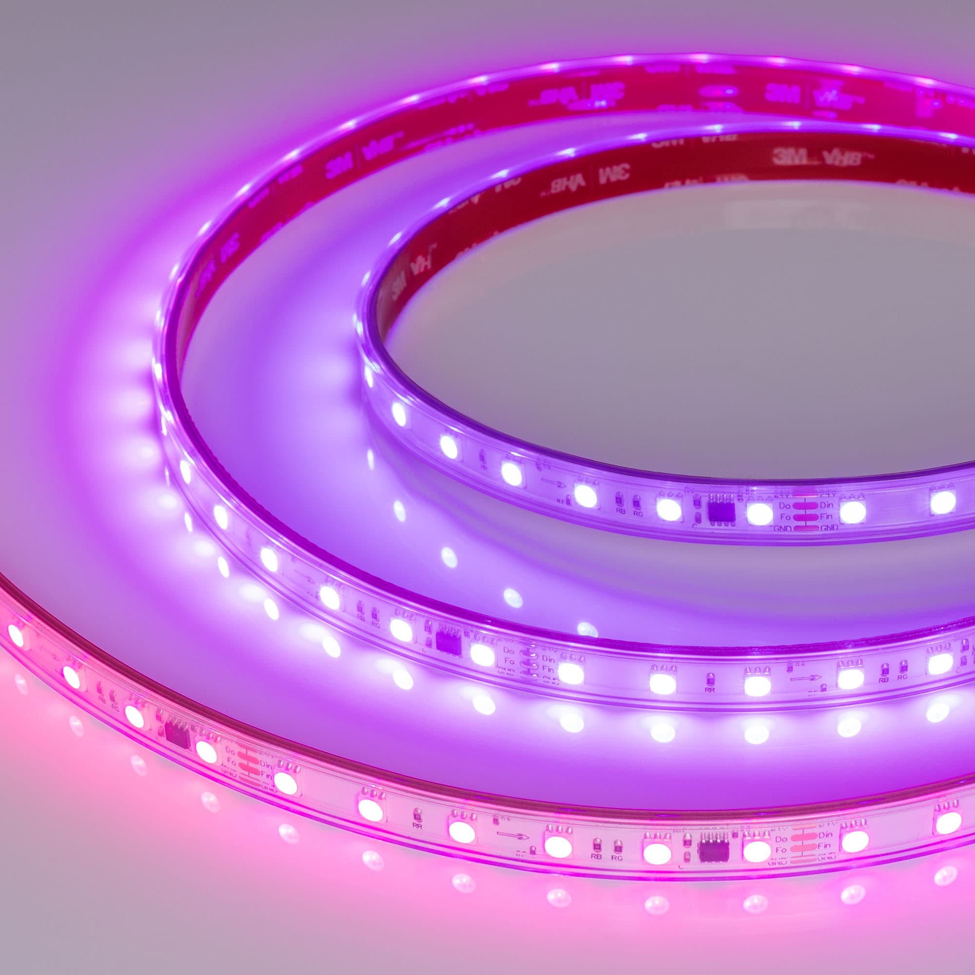 Лента светодиодная 12 Вт/м 24В IP68 RGB 60LED/м SPI-B60-10-12mm SMD 5060 5 м