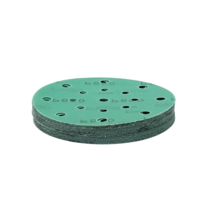 Круг абразивный шлифовальный под липучку Polyester Film Sandpaper Р800 (150мм, 17 отверстий, 25шт)
